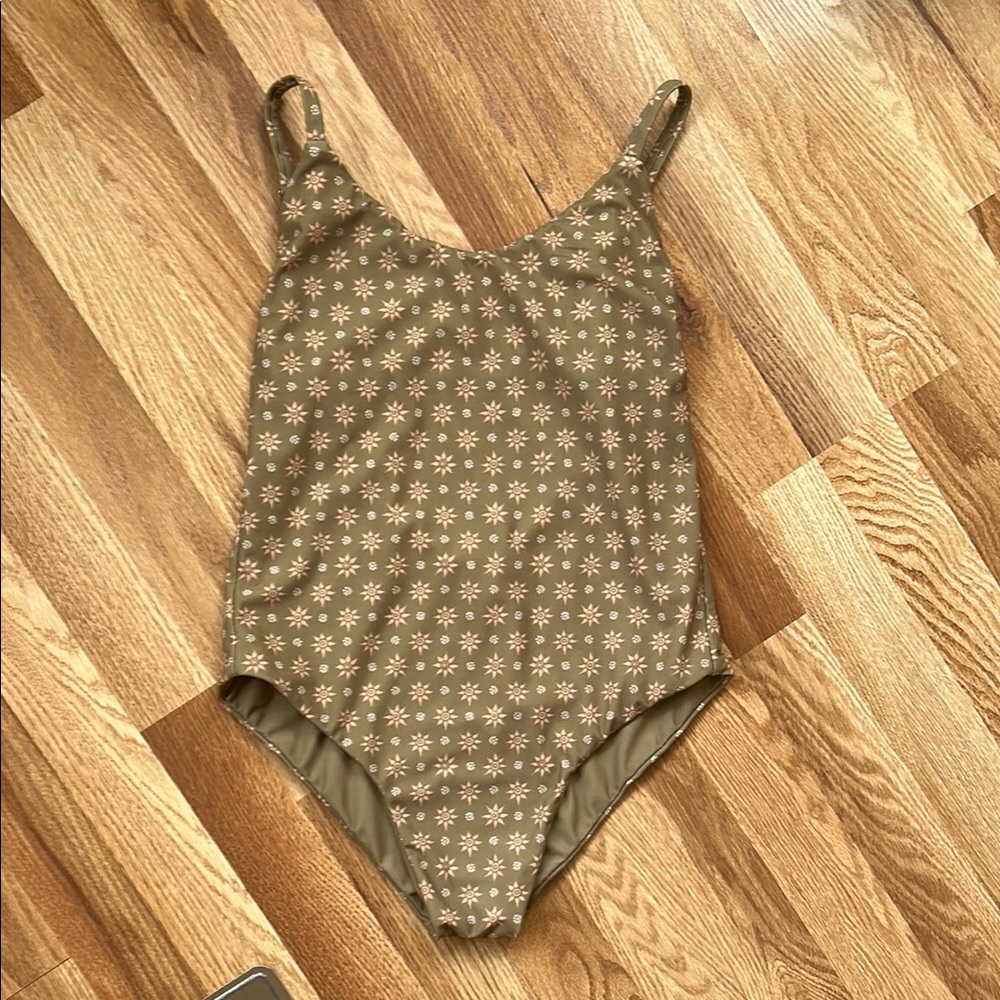 Floral Patterned One-Piece Swimsuit